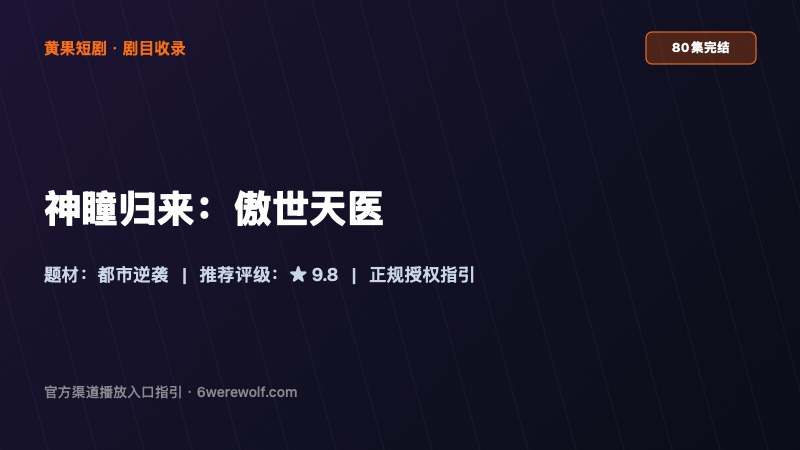 黄果短剧焦点剧目海报